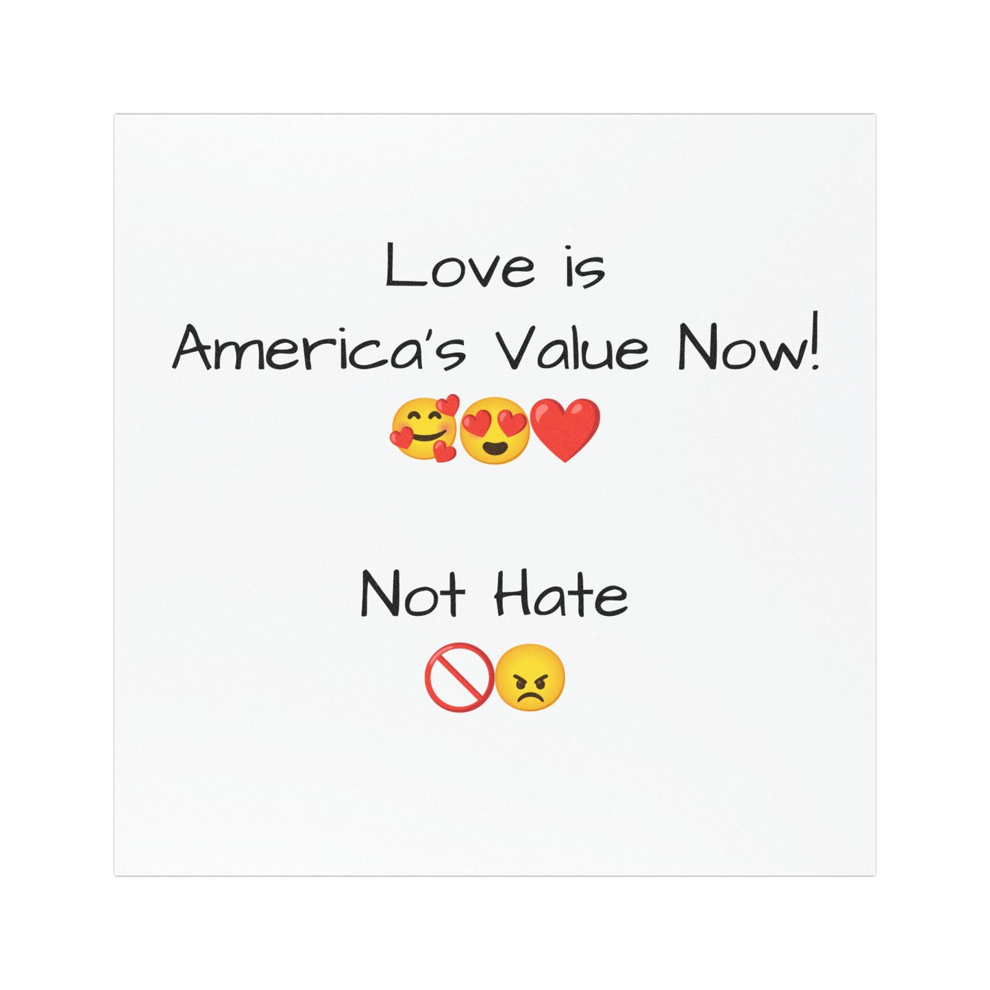 Love over Hate Car Magnets